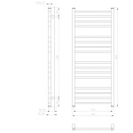 SAPHO - METRO vykurovacie teleso 500x1200 biela IR410T