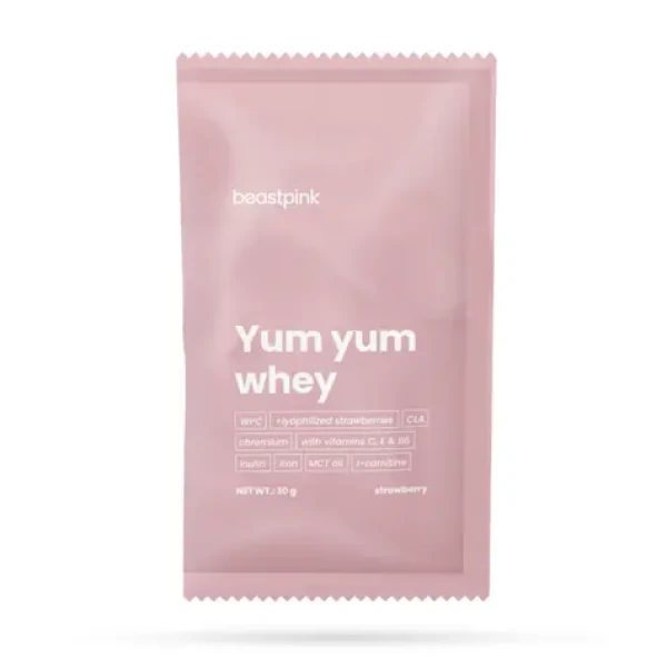 Yum Yum Whey - BeastPink (strawberry splash, 30 g) (62848-3-30g-strawberrysplash)