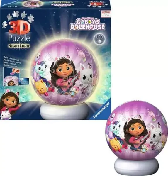 Ravensburger 120080596 Puzzle-Ball Gabby's Dollhouse (nočná edícia)