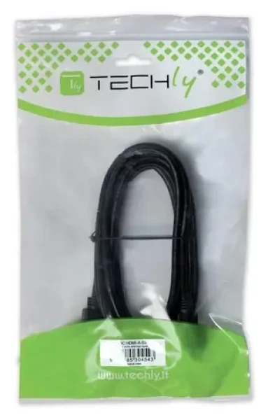 Techly ICOC-HDMI-B-015 čierna / Kábel HDMI / Typ A - Mini HDMI (Type C) / High Speed s Ethernetom / 1,8 m (ICOC-HDMI-B-015)