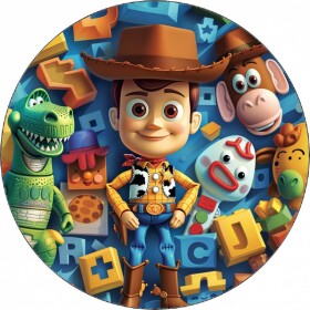 Jedlý papier Toy Story Woody a hračky 19,5 cm - Pictu Hap - Pictu Hap