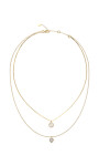 Guess Pozlátený dvojitý náhrdelník 4G Crush JUBN04159JWYGT/U