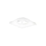 Lanview 25 x 25 mm biela / Príchytka na viazacie pásky / samolepiace / 50 ks (LVT-CABLEMOUNT-50W)