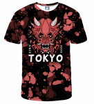 Aloha From Deer Tokyo Oni T-Shirt TSH AFD937 Červená farba