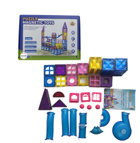 Mamido Mamido Farebná magnetická stavebnica 97 dielikov