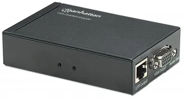 Manhattan VGA Cat5 Extender / sada vysielací + prijímací modul UTP + audio (177344-MA)