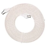 Extralink biela / Patch kábel / Cat.8 U/FTP / plochý / 40G / 5 m