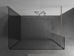 MEXEN/S - Kioto Sprchová zástena WALK-IN 110 x 105 x 40, transparent, nikel kefovaná 800-110-105-221-97-00-040