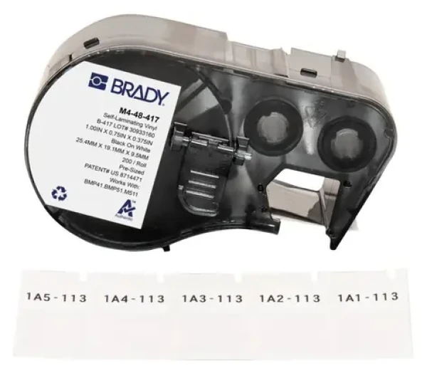 BRADY Samolaminovacie vinylové štítky s vysokou priľnavosťou / Štítky do tlačiarne / 19,05 x 25,4 mm / biele / 200 ks (M4-48-417)
