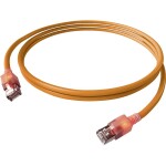Easylan CS1OOADAD0020 RJ45 sieťové káble, prepojovacie káble CAT 6A S/FTP 2.00 m oranžová dvojžilový tienený, bez halogénov, samozhášavý 1 ks; CS1OOADAD0020