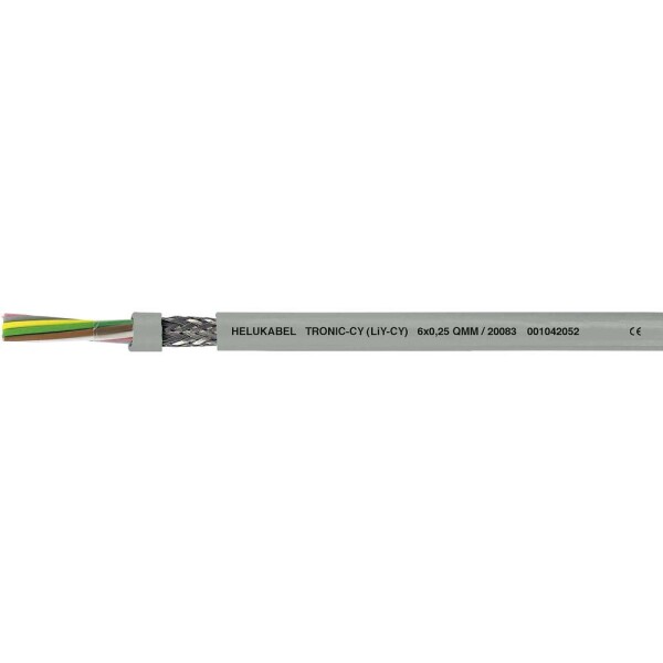 HELU 20029-1000 dátový kábel LiYCY 2 x 0.25 mm² sivá 1000 m; 20029-1000