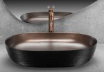 REA - Keramické umývadlo na dosku CLEO 61 Copper Bush / Black REA-U6383