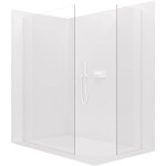 CERANO - Sprchová zástena Walk-in Crystal TL/P - 8 mm - bezvzperový systém - biela matná, transparentné sklo - 140x140x200 CER-8050BD5309