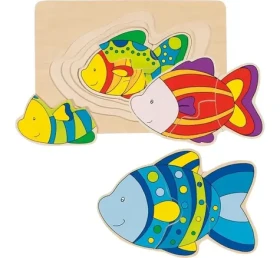 GOKI Viacvrstvové puzzle Rybka