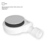 Mereo Štvrťkruhová sprchová vanička, 90x90x3 cm, R500, bez nožičiek, liaty mramor CV45M