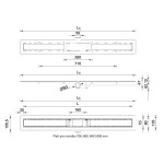 HOPA - Odtokový žľab STANDARDline BLACK - Rozmer A - 90 cm, Variant roštu - Klasszik OLPZLABST89BK
