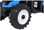 Mamido Detský elektrický traktor MEGA D68 24V s prívesom modrý
