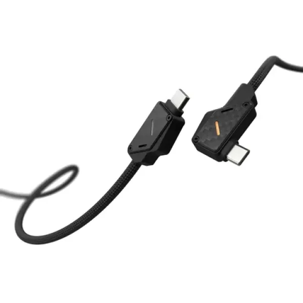 Aulumu M07 Dátový a nabíjací kábel USB-C Carbon Fiber 1,2m, Čierna (6975941662119)