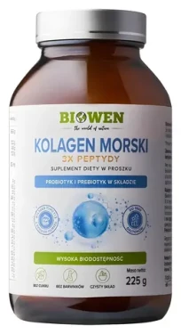 Biowen Marine Collagen 3x Peptides / Doplnok stravy / morský kolagén / prášok / 225 g / bez lepku a cukru