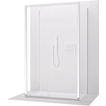 CERANO - Trojstenný sprchovací kút Varone LINE UL/P - 6 mm - chróm, transparentné sklo - 120x100x195 - posuvný CER-DY505-90-208