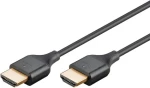 Goobay Slim 75295 čierna / HDMI kábel / High Speed s Ethernetom / 4K 60Hz / 3 m (75295)