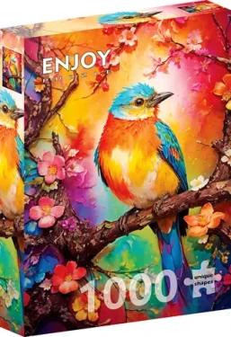 ENJOY Puzzle Farebný vtáčik