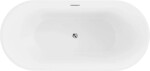 MEXEN - LUNA voľne stojaca vaňa 160x75, biela/čierna bez krytky prepadu a zátky 52031607575-SS