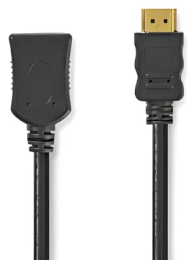 Nedis HDMI predlžovací kábel čierna / Predlžovací kábel / 4K 60Hz / ARC / 10,2 Gbps / Ethernet / 2 m (CVGL34096BK20)