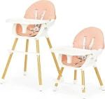 ECOTOYS Jedálenská stolička 2v1 ružová / od 6 mesiacov (HA-004 PINK)