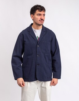 Service Works Seersucker Server Suit Jacket DARK NAVY L