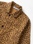 Service Works Patterned Easy Chef Shirt Brown Leopard XL