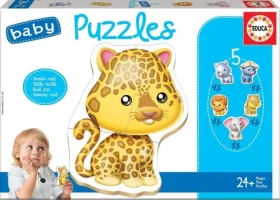 Educa Baby puzzle Divoké zvieratká 5v1 (3-5 dielikov)