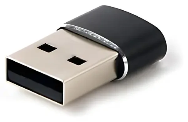 Gembird čierna / Adaptér / USB-A (M) - USB-C (F) (A-USB2-AMCF-02)