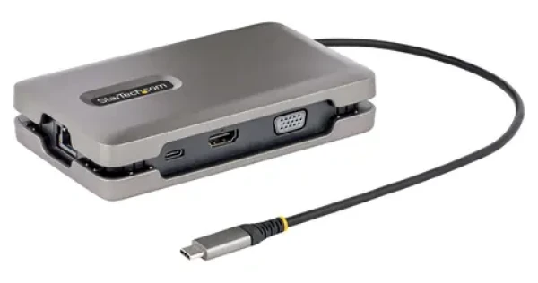 StarTech USB-C Multiport Adaptér šedá / USB-C hub / HDMI / Ethernet RJ45 / 2x USB-A / 0,25 m kábel (DKM31C3HVCPD)