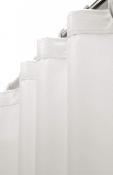 DEANTE - Ľahnený biela - Sprchový záves, univerzálny, 120 cm - 8 ok NIL_AZ12