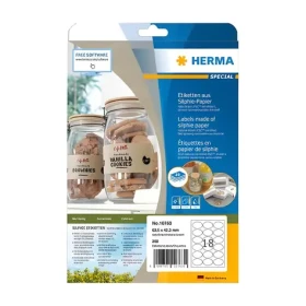 Herma Silphie etikety 63,5x42,3 mm hnedá / Etikety / oválne / permanentné / 360 ks / 20 listov (10763)