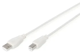 Digitus USB 2.0 kábel AB béžový / Kábel / 1,8 m / USB 2.0 (AK-300105-018-E)