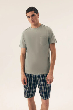 PÁNSKE PYŽAMO DEXTER 42617 SS25 olivový 3xl