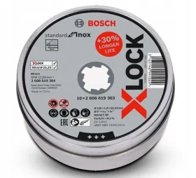 BOSCH Standard for Inox / Rezný kotúč / X-LOCK / Inox