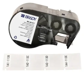 BRADY Samolamiovacie vinylové štítky / Etikety do tlačiarne / Vinyl / Biela / 2,54x2,54 cm / 260 ks (M4-49-417)