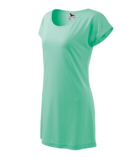 Láska tričko/šaty mätová 2XL