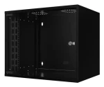 Lanview SOHO čierna / Nástenný rozvádzač / 9U / 535x400x440 mm / nosnosť 80 kg / IP40 (RUM09U40MNBL)