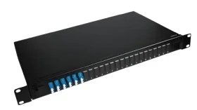 Lanview Optický patch panel 24 portov čierny / Patch panel / 19" / 1U / 6x LC Duplex SM (LVO233835)