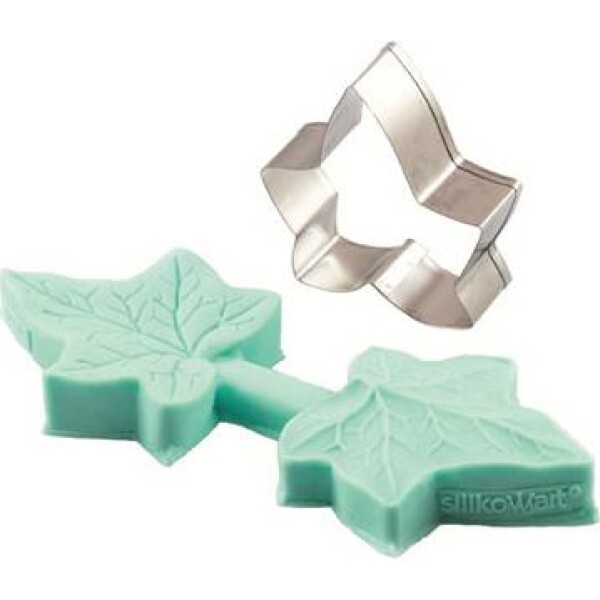 Žilkovač a vykrajovátko list břečťanu 3x4cm - Silikomart - Silikomart