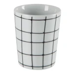 Spirella kelímok na zubné kefky bielo-čierny / porcelán (7610583200105)