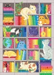 COBBLE HILL Puzzle Vyšívaná deka: Dúhové mačky