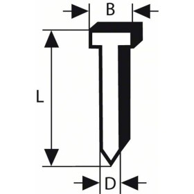 Brad SK50 19G 1.2 mm, 19 mm, galvanised 5000 ks Bosch Accessories 2608200512 Rozmery (d x š) 19 mm x 1.2 mm; 2608200512