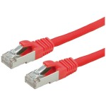 Value 21.99.1281 RJ45 sieťové káble, prepojovacie káble CAT 6 S/FTP 10.00 m červená (jasná) dvojžilový tienený, bez halogénov, samozhášavý 1 ks; 21.99.1281