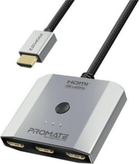 Promate Promate MediaSwitch-H3 3-in-1 HDMI Switch 4K@60Hz / 0,5m