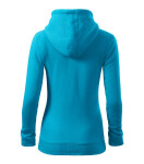 Trendy mikina na zips tyrkysová XS